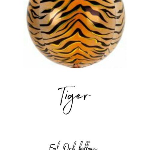 Tiger print orb balloon