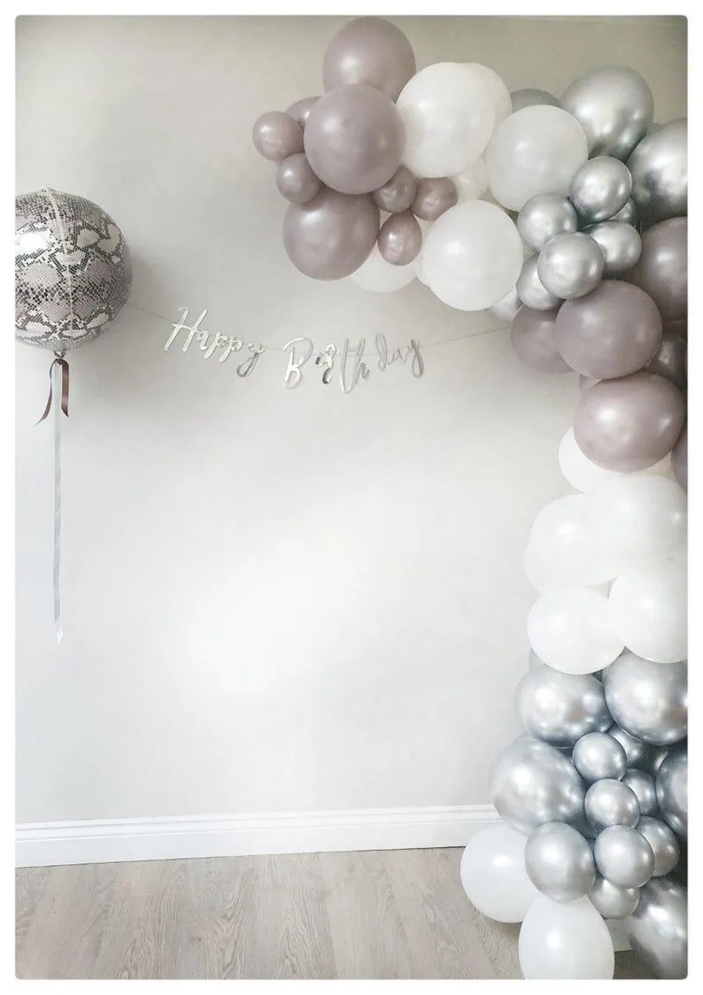 Silver Balloon Garland