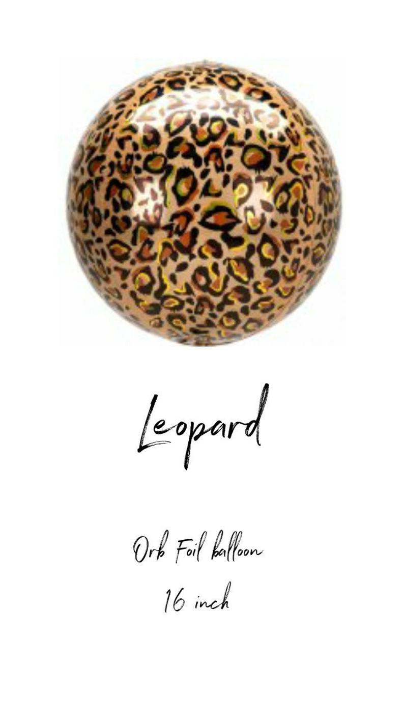 Leopard print orb balloon