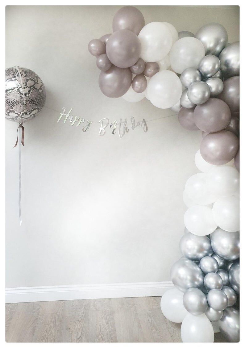 Silver Balloon Garland