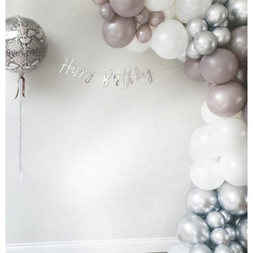 Silver Balloon Garland